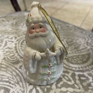 Vintage Lenox Santa‎ Ornament with star with Gold Accents